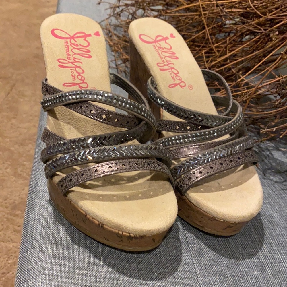 Metalic grey sandles